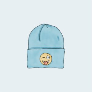 Beanie with smiley logo #separator_sa 😜